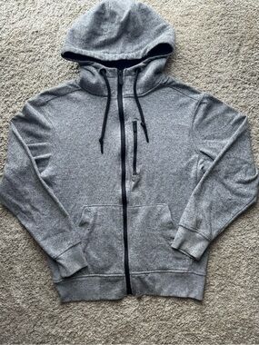 CSG Champs Sports Gear Gray Full Zip Hoodie Men’s Small Fleece Lined Sweatshirt